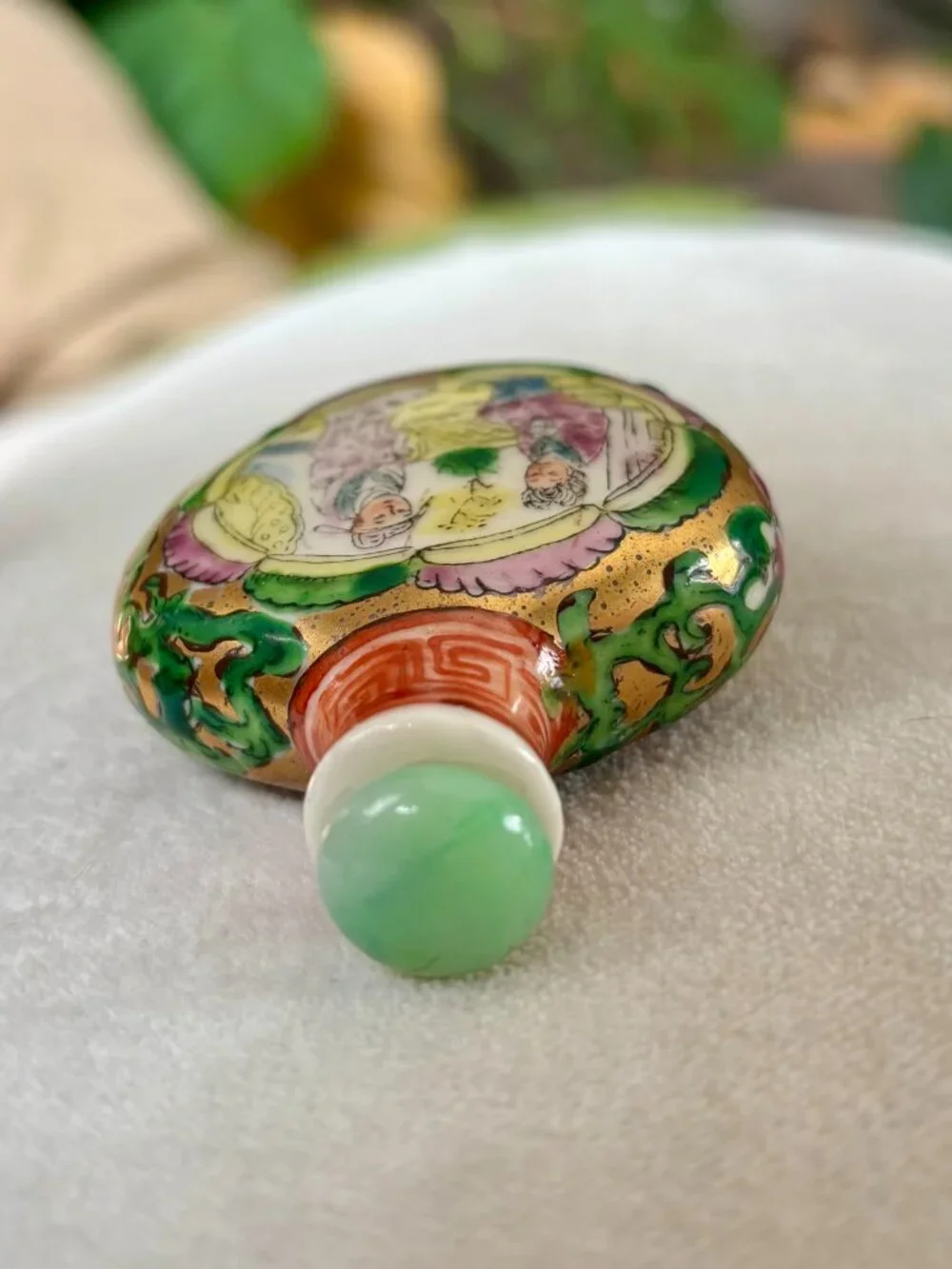 Antique Chinese Famille Rose Snuff Bottle - Picture 6 of 14
